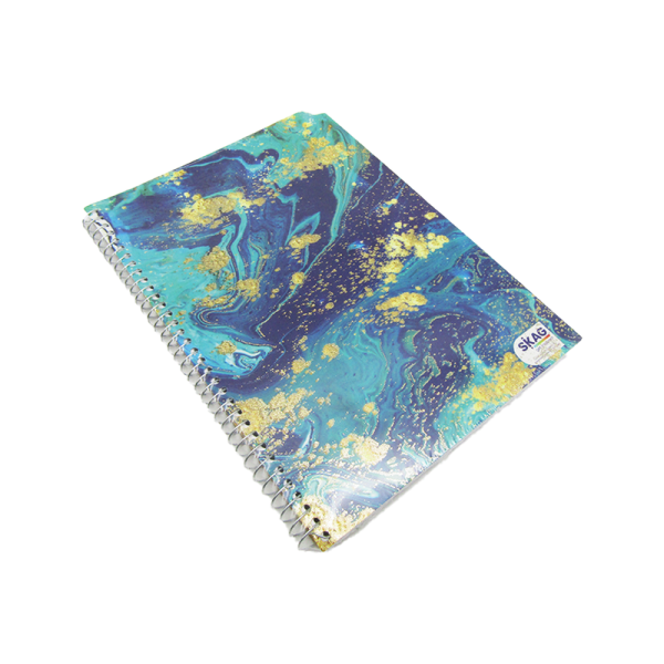 Skag Notebook – Blue Waves – 240 Sheets, 70gsm, 6 Subject, A4 (210×297 mm)